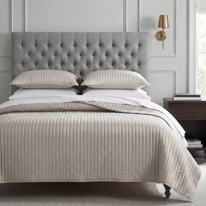 Satin Quilted Coverlet Sets - 5 Colors