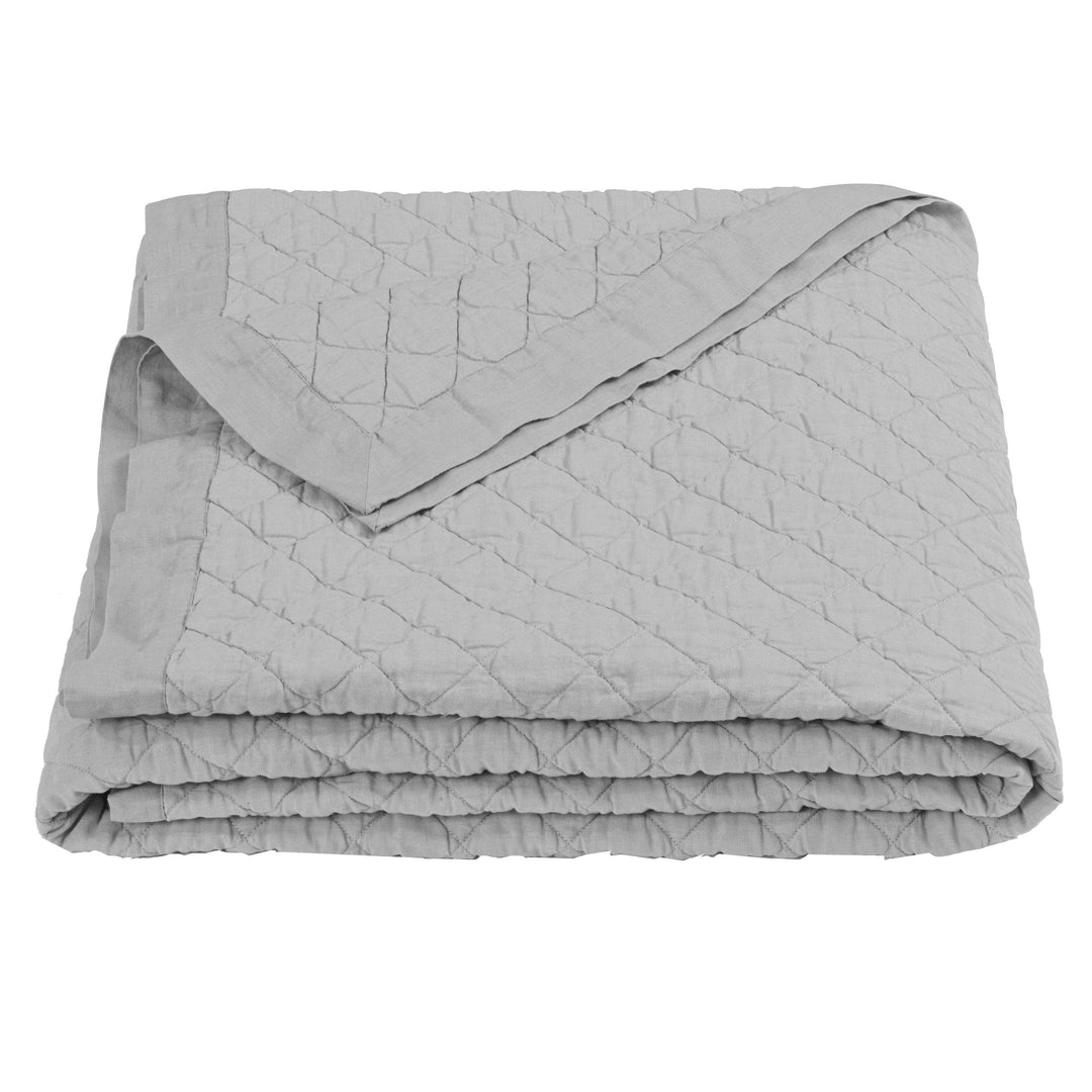 Linen Cotton Diamond Quilt  in Grey color from HiEnd Accents