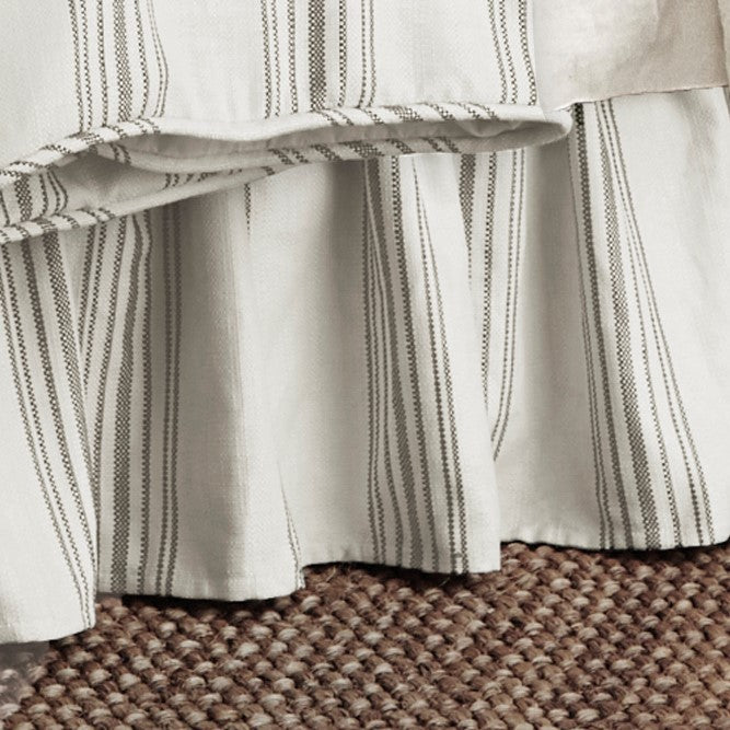 Horizon Navy Striped Bed Skirt
