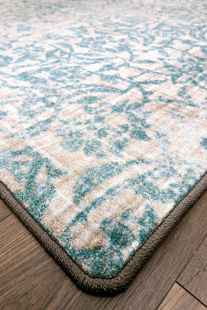 Fine Floral Blue Rug | Coastal & Beach Rugs | Coastal Compass – The ...