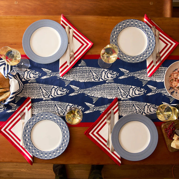 Fish Print Table Runner