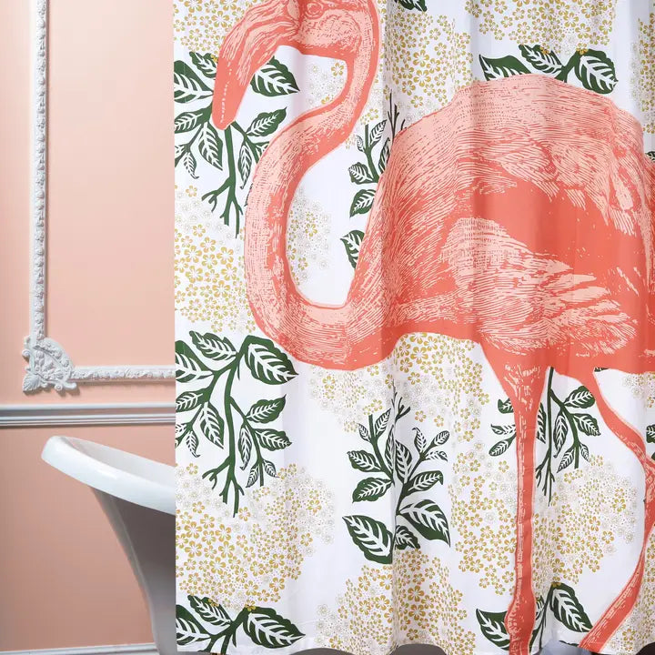 Fancy Flamingo Shower Curtain