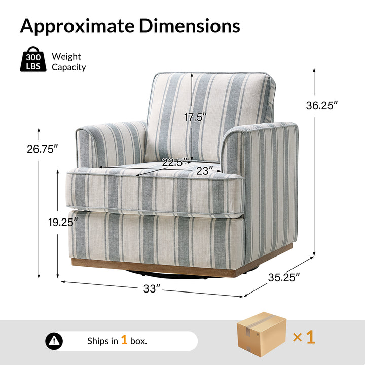 Harbor Striped Accent Chair