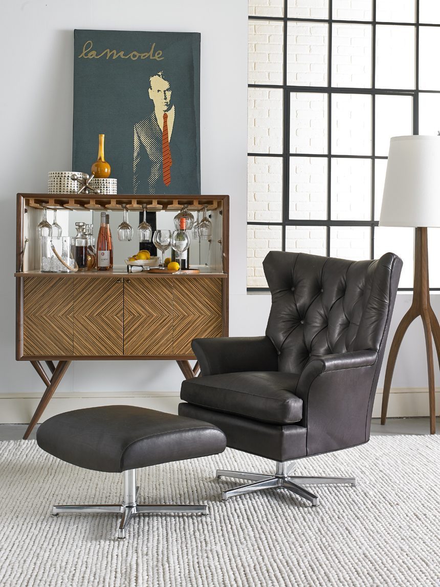 Harbor Tufted Leather Lounge Chair