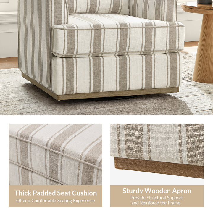 Harbor Striped Accent Chair
