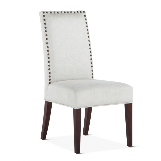 Ivy Upholstered Dining Chair - Off white Upholstery - Coastal Compass Home Deocr