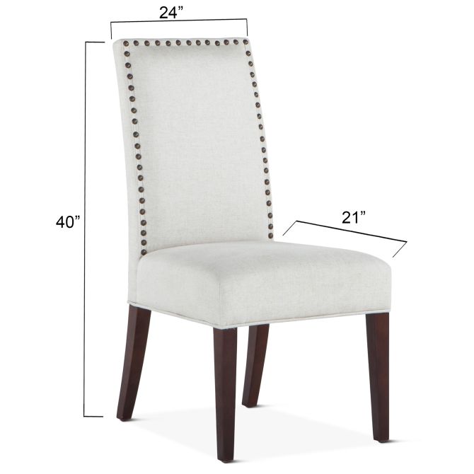 Ivy Upholstered Dining Chair Dimensions - Coastal Compass Home decor