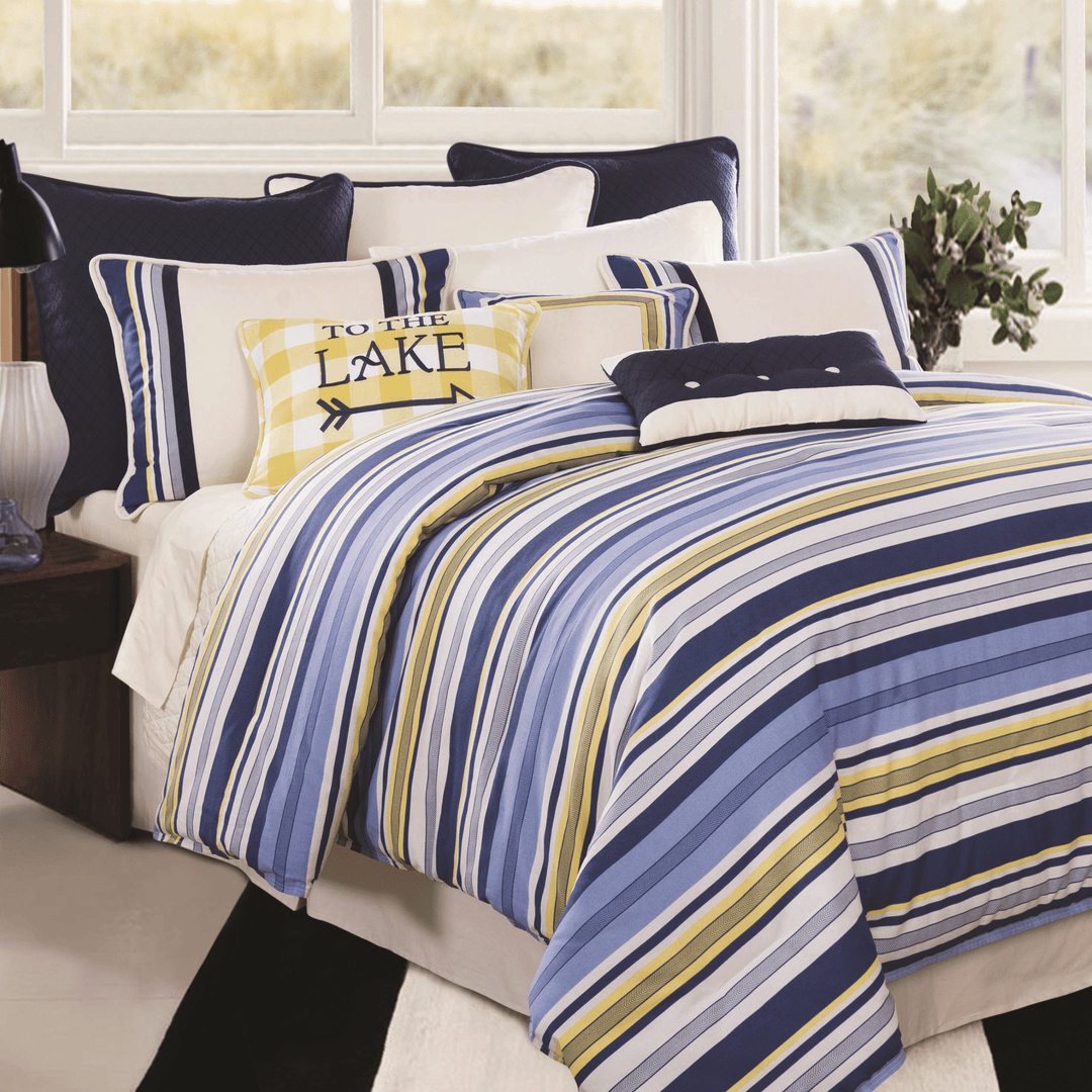 Beaufort Stripe Coastal Accent Pillow