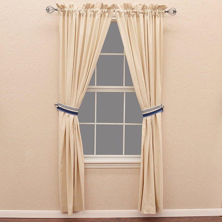 Beaufort Natural Canvas Curtain Panel Set