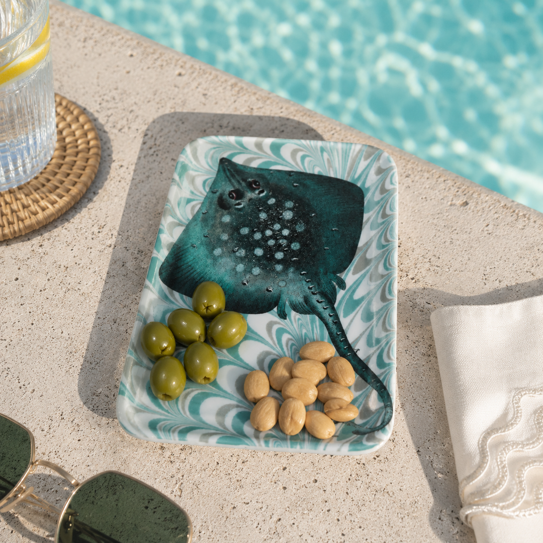 Lagoon Tide Melamine Stingray Tray