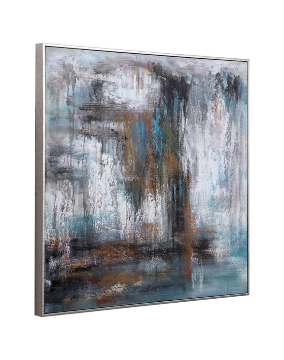 Lakeshore Abyss Abstract Hand Painted Canvas