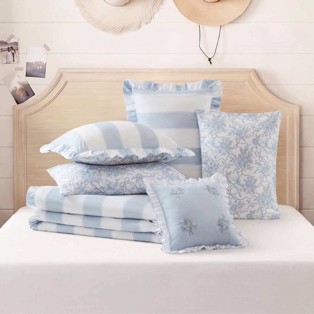 Lucy Striped Reversible Comforter Set