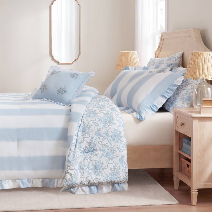 Lucy Striped Reversible Comforter Set