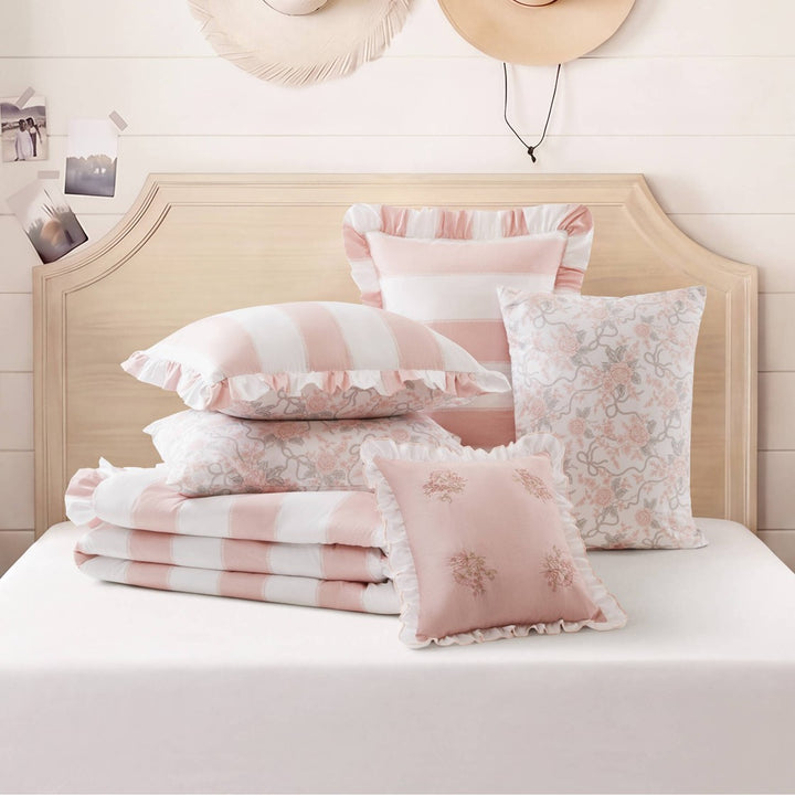 Lucy Striped Reversible Comforter Set