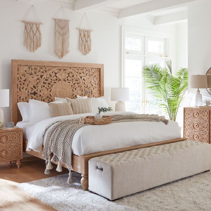 Marbella Carved Bed