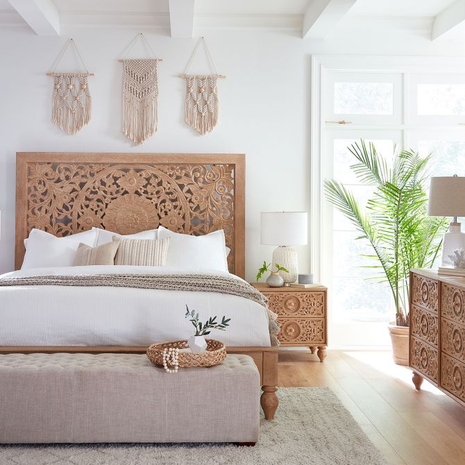 Marbella Carved Bed