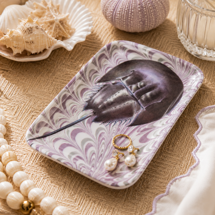 Moon Tide Melamine Horseshoe Crab Tray