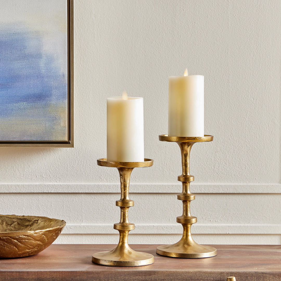 Shoreline Gold LED Candle Holders