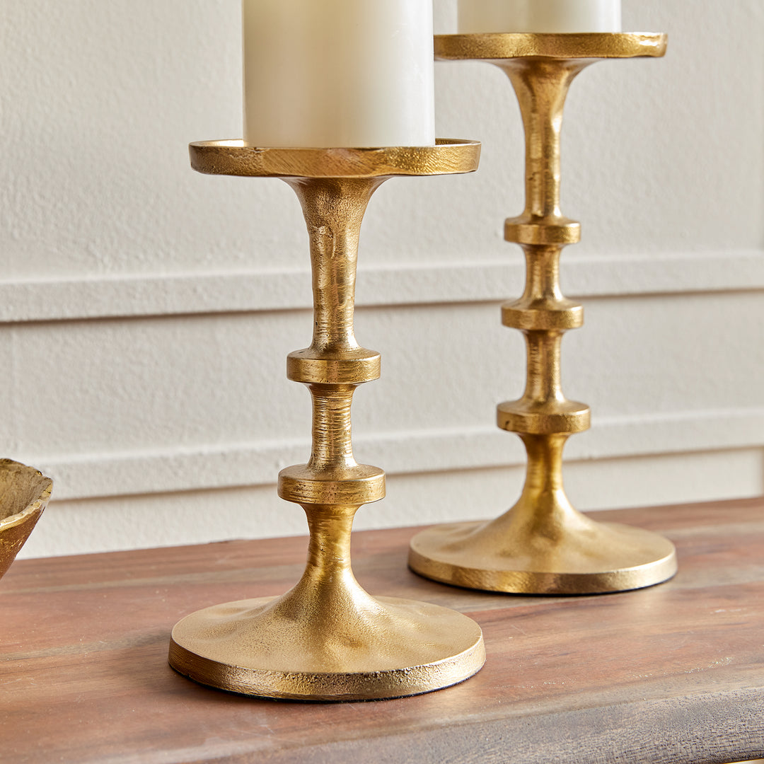 Shoreline Gold LED Candle Holders