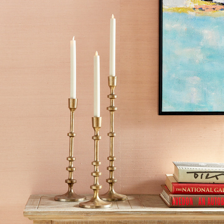 Shoreline Gold LED Candle Holders