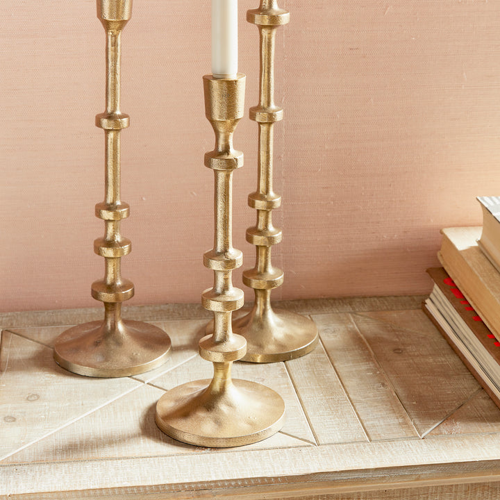 Shoreline Gold LED Candle Holders