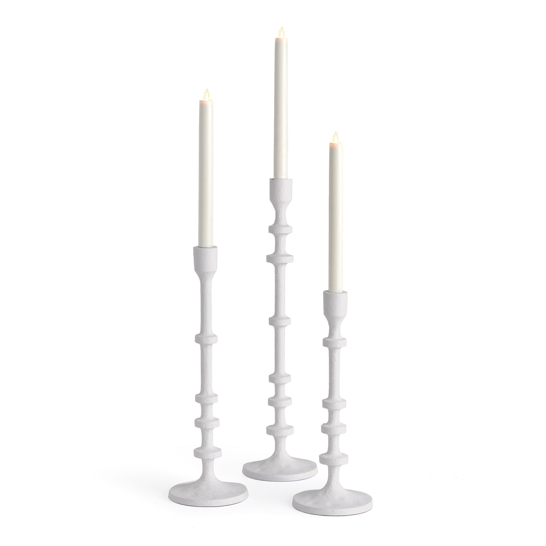 Shoreline White LED Candle Holders