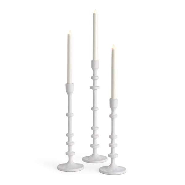 Shoreline White LED Candle Holders