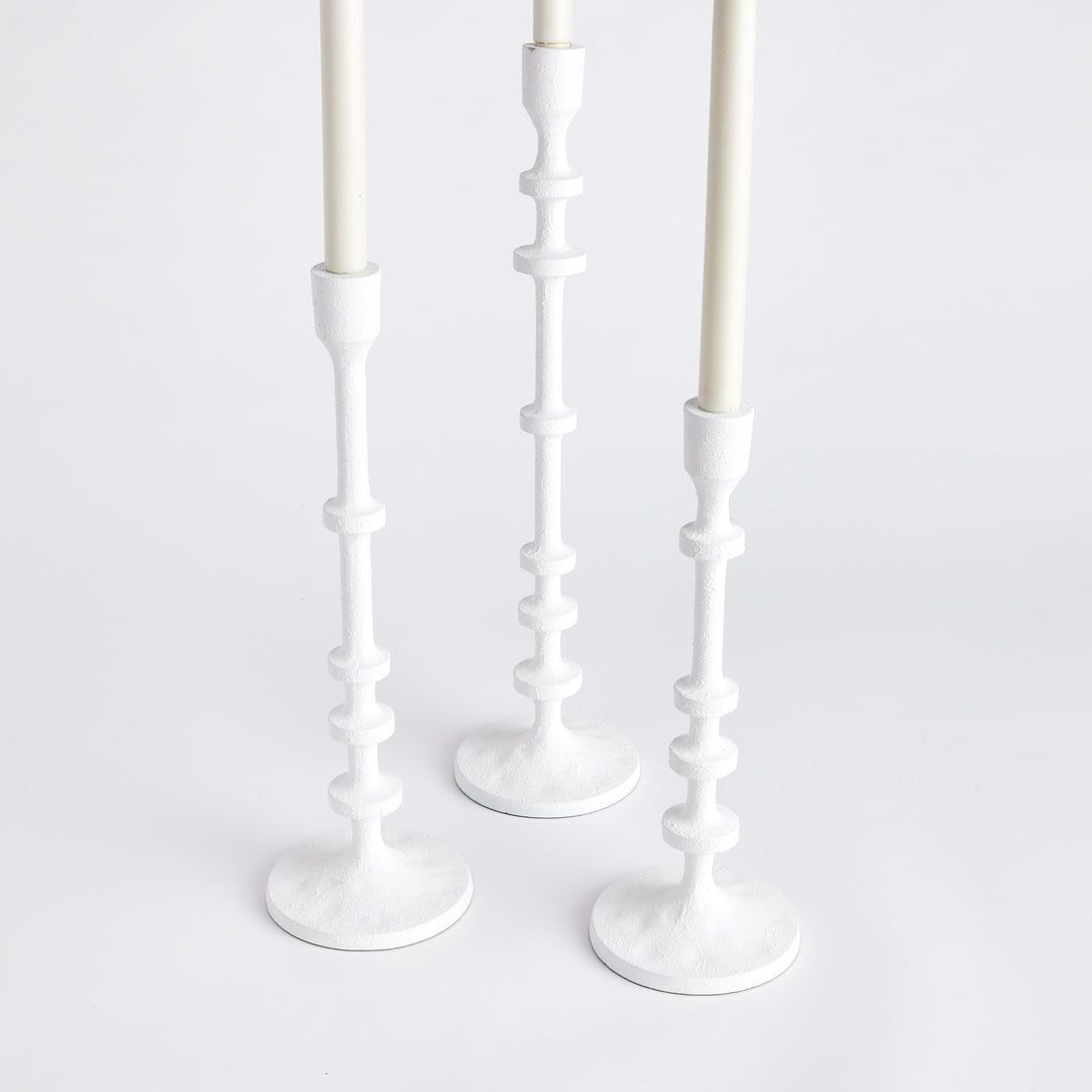 Shoreline White LED Candle Holders