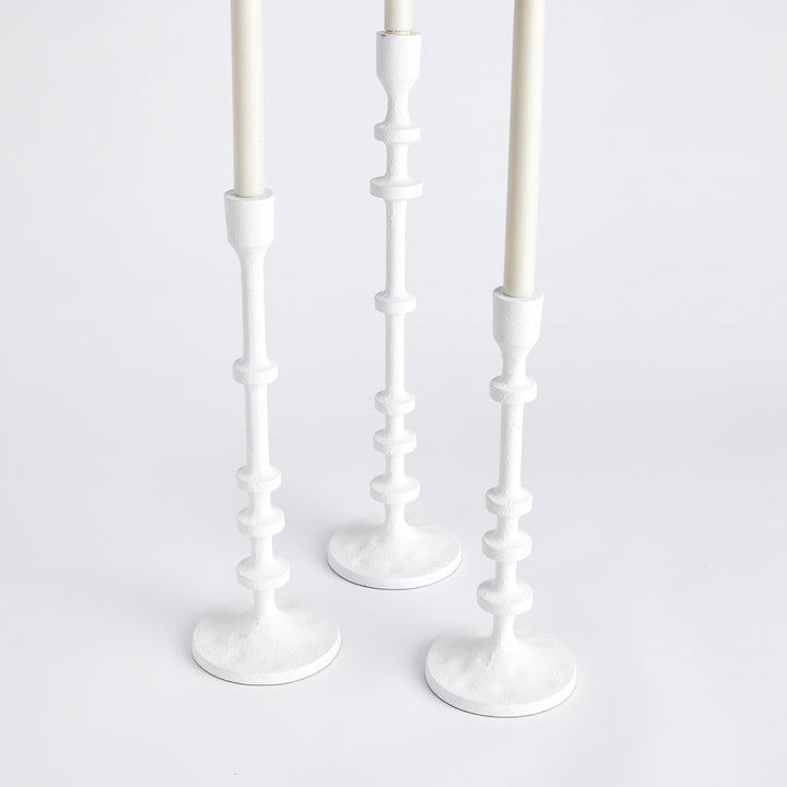 Shoreline White LED Candle Holders