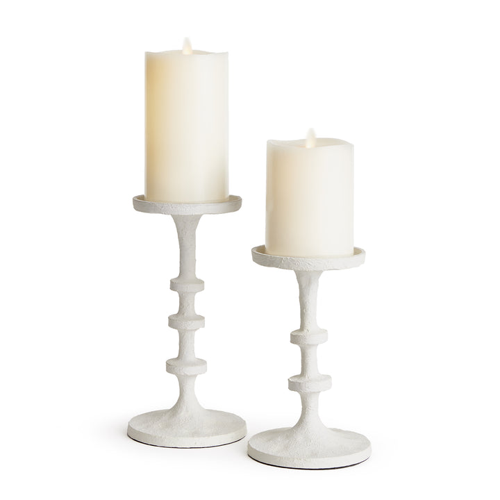 Shoreline White LED Candle Holders