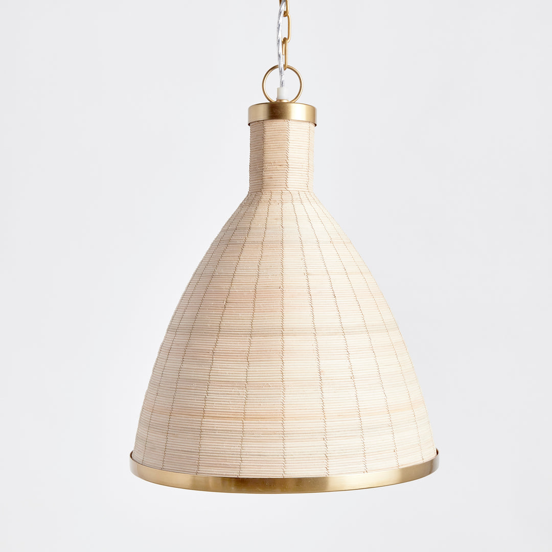 Natural Woven Rattan Bell Pendant | Coastal Lighting – The Coastal ...