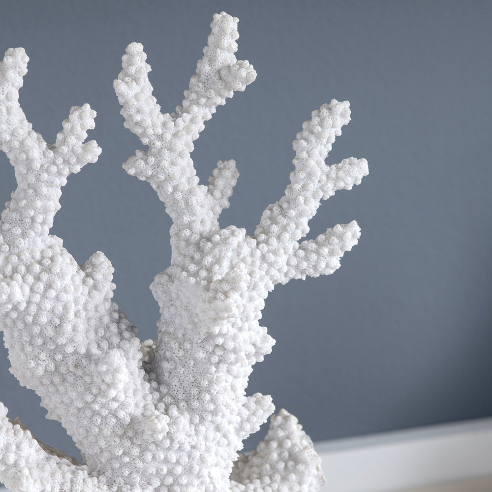 Natural Coral Statue - Resin - Coastal Compass Home Decor