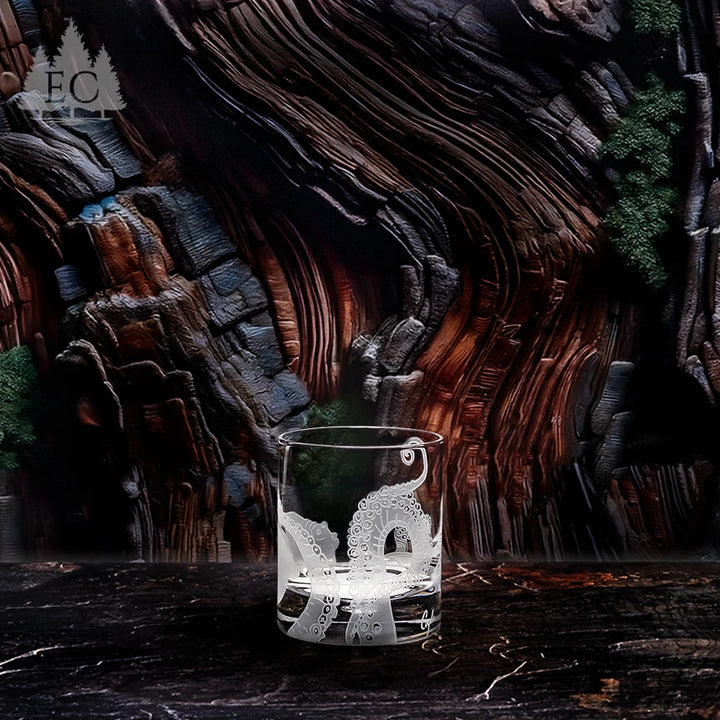 Octopus Wrapped Crystal Rocks Glasses