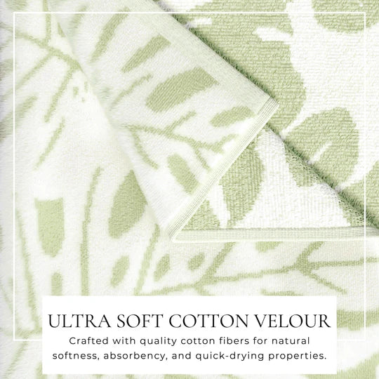 Oversized St. Barts Leafy Palm Beach Towel