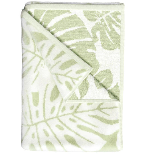 Oversized St. Barts Leafy Palm Beach Towel