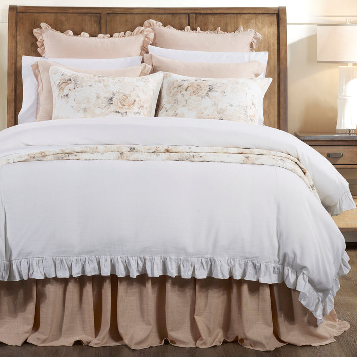 Aurora Ruffled Washed Linen Bedding