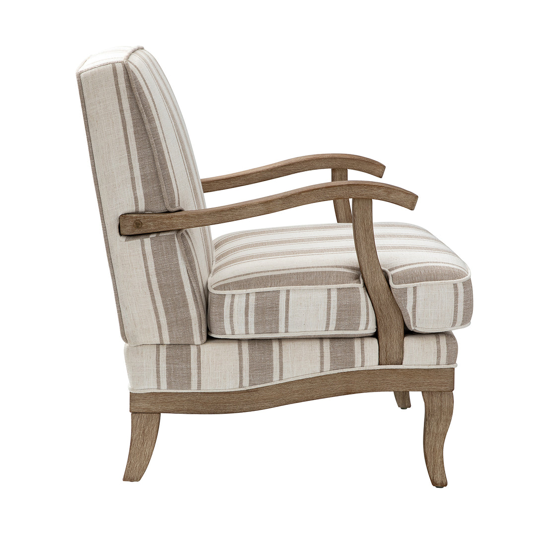 Peppercorn Stripe Arm Chair