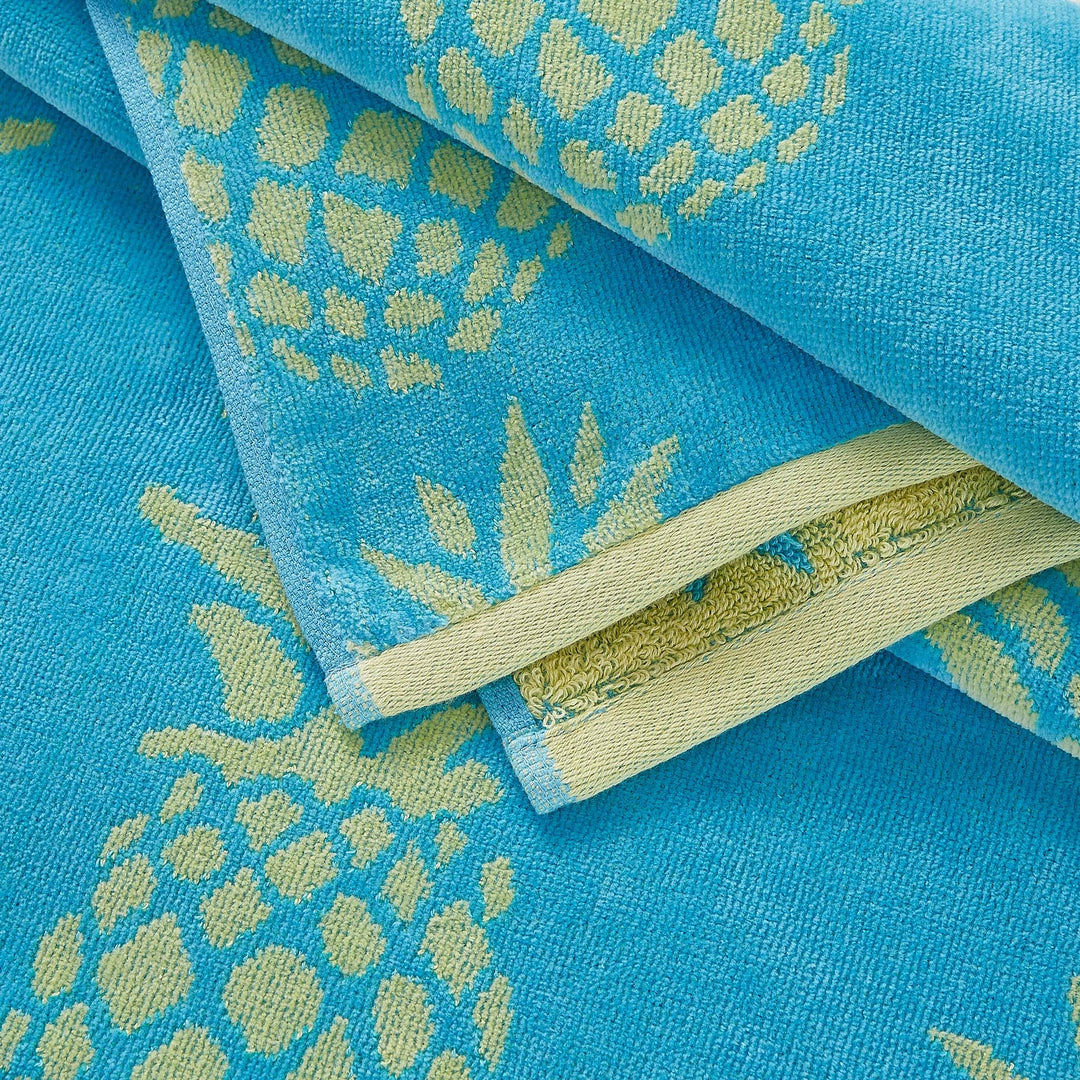 Pinapple & Stripes Cotton Velour Beach Towel Pack