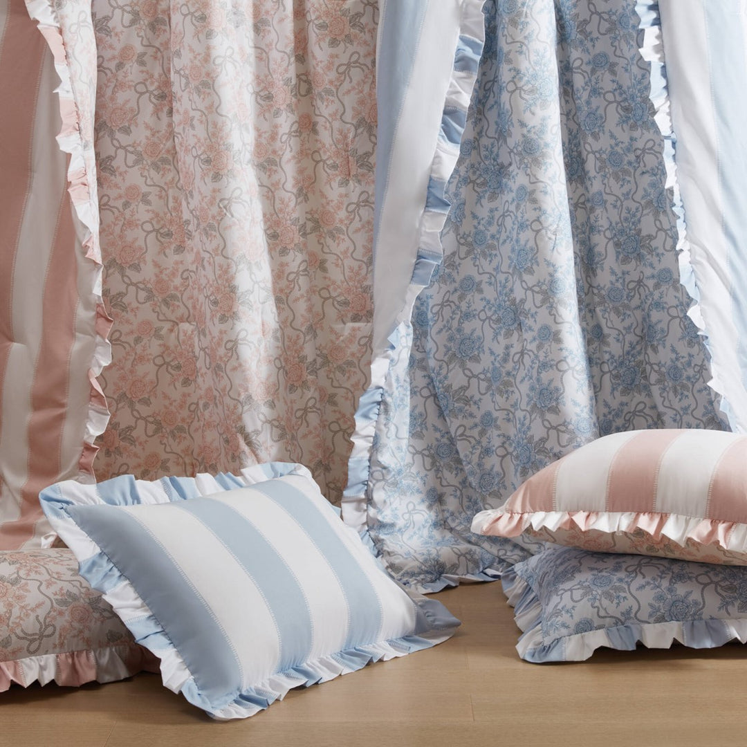 Lucy Striped Reversible Comforter Set
