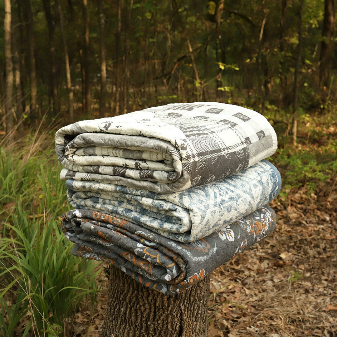 Blue Sky Reversible Quilt Set