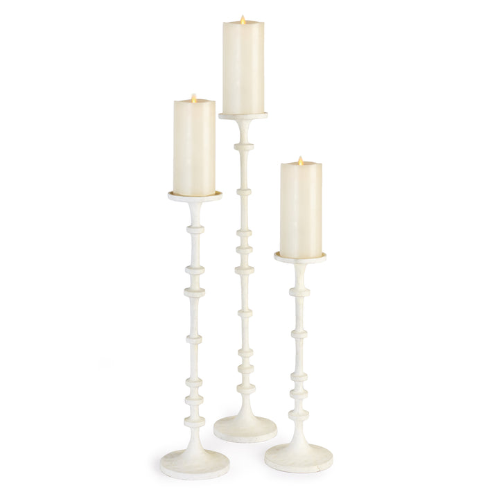 Shoreline White LED Candle Holders