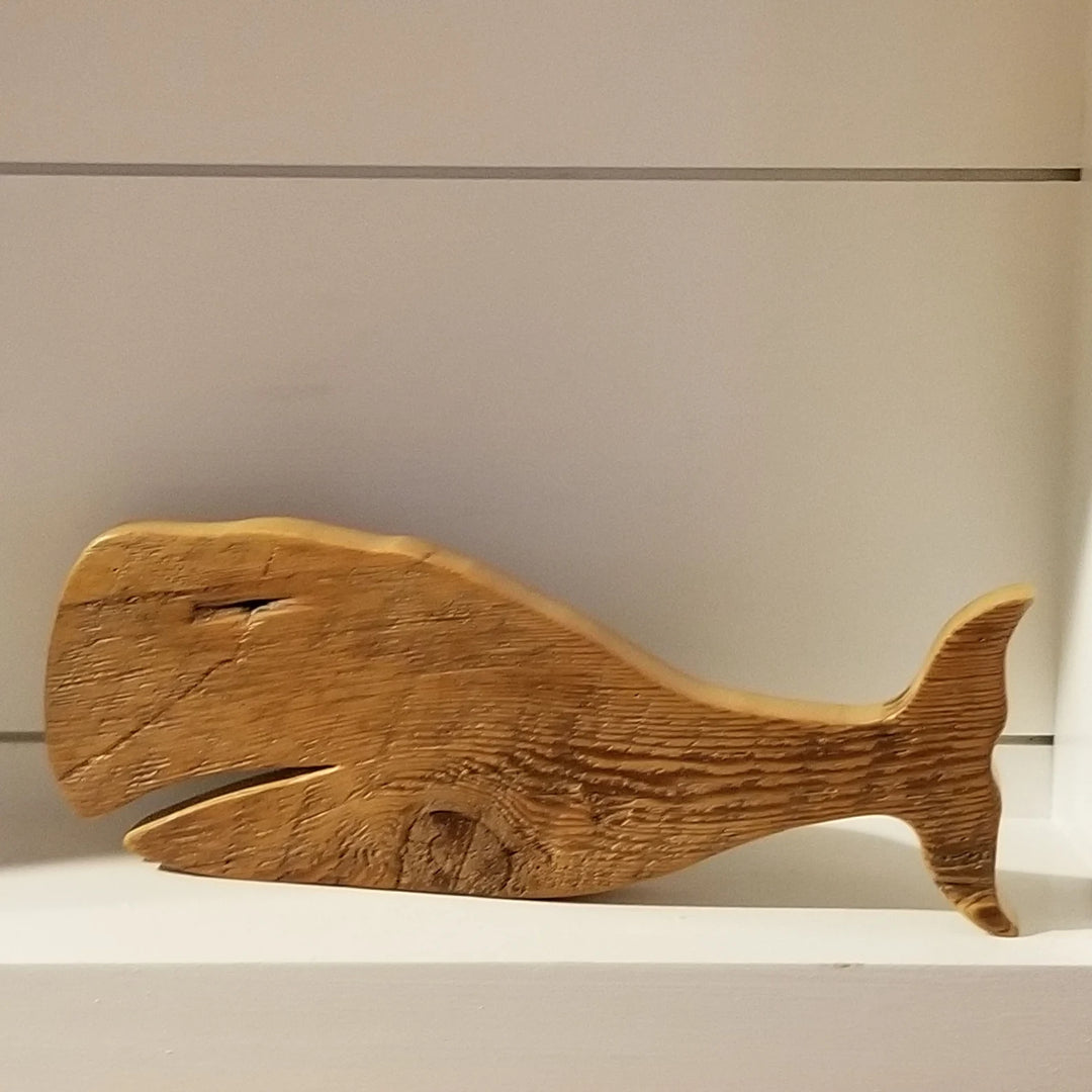 Reclaimed Wood Whale - Marina | Coastal Compass Home Decor