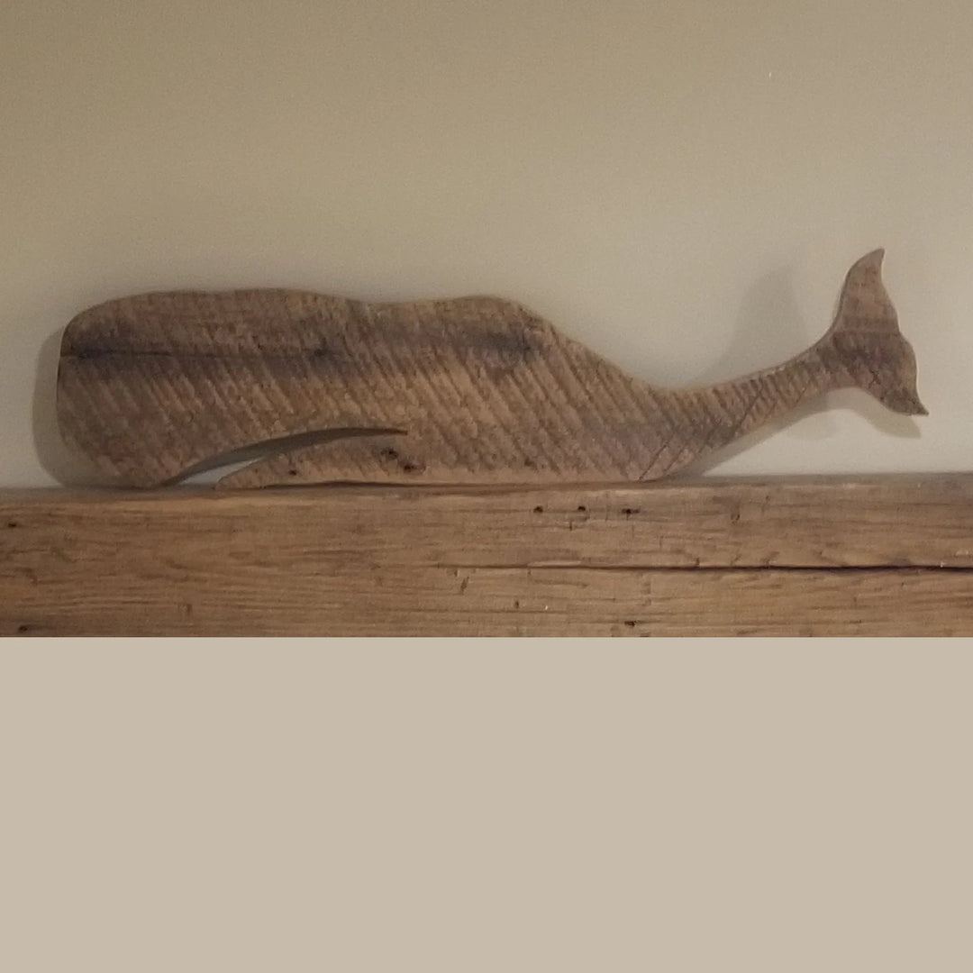 Reclaimed Wood Whale - Sprinter | Coastal Compass Home Decor