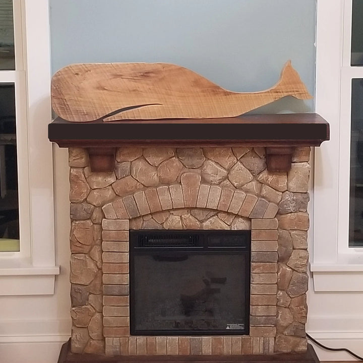 Reclaimed Wood Whale - Storm
