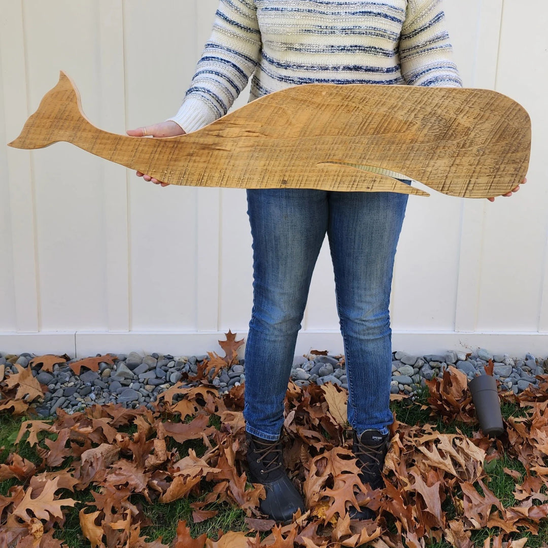 Reclaimed Wood Whale - Storm