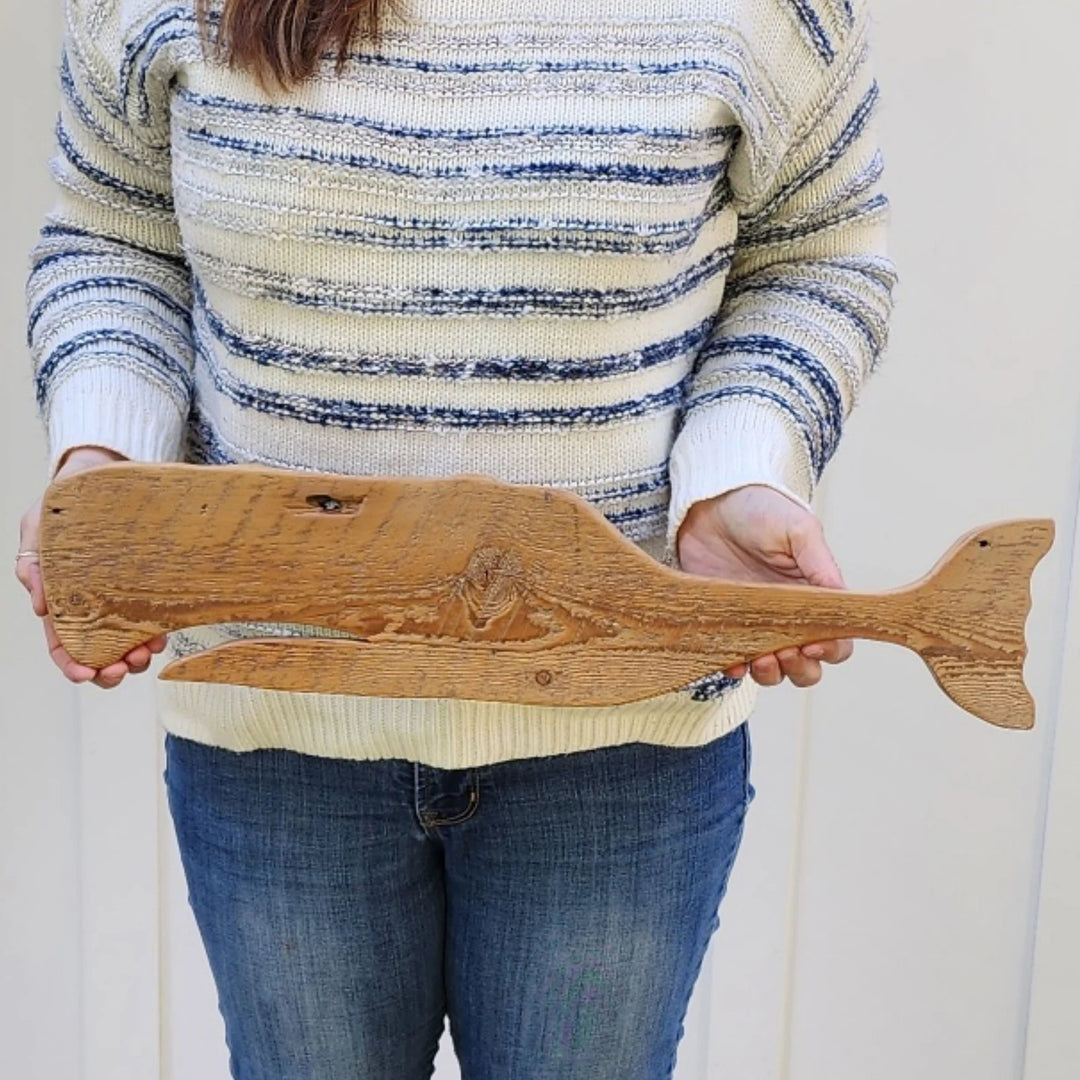 Reclaimed Wood Whale - Viper | Coastal Compass Home Decor