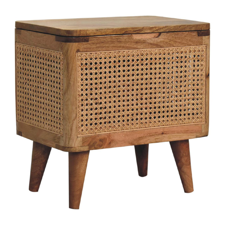 Rattan Lid-up Storage Stool