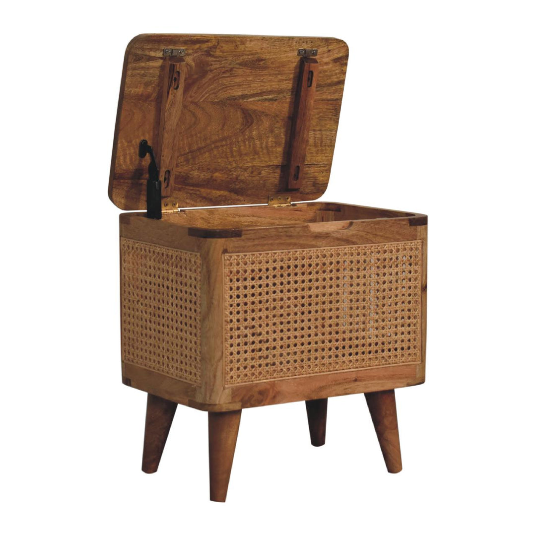 Rattan Lid-up Storage Stool