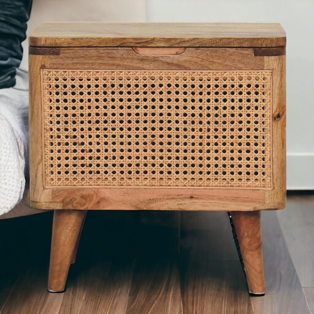 Rattan Lid-up Storage Stool