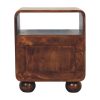 Rattan &amp; Walnut Nightstand